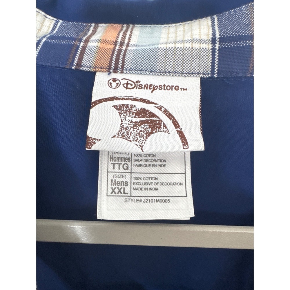 Disney Store Mickey Mouse Plaid Patchwork Blue Bu… - image 3